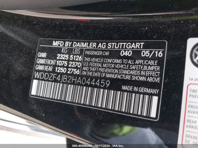 WDDZF4JB2HA044459 Mercedes-Benz E 300