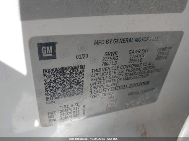 1GCRYDED1LZ202008 Chevrolet Silverado 1500 4wd  Standard Bed Lt