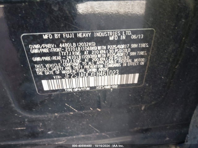 Subaru Forester 2.5i Premium 2014 JF2SJADCXEH461023 Image 9