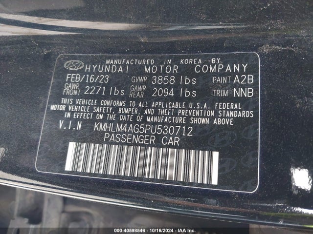 Hyundai ELANTRA SEL 2023 KMHLM4AG5PU530712 Image 9
