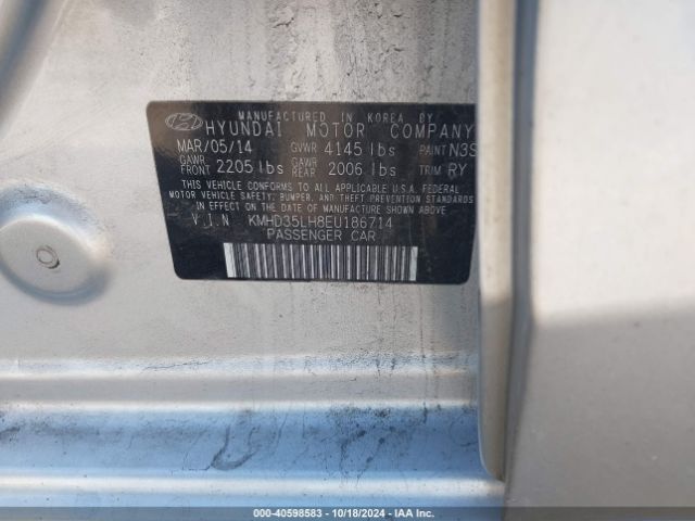 KMHD35LH8EU186714 Hyundai ELANTRA GT