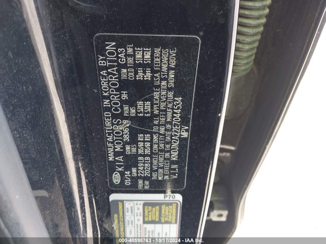 KIA Soul 2014 KNDJN2A22E7044534 Image 9