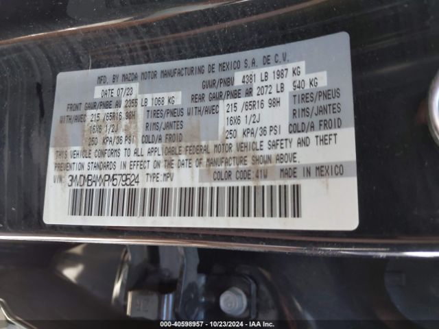 3MVDMBAMXPM579524 Mazda Cx-30 2.5 S