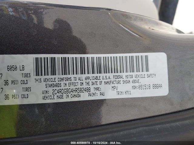 Dodge Grand Caravan Se 2017 2C4RDGBG4HR582488 Image 9