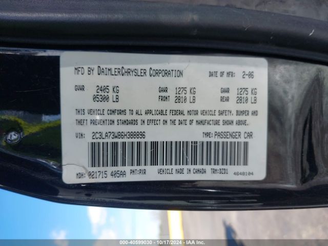 2006 CHRYSLER 300C 2C3LA73W86H388896 Photo 8