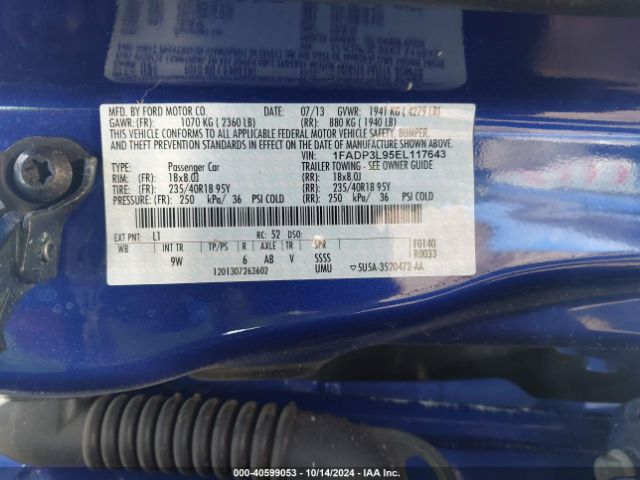 1FADP3L95EL117643 Ford FOCUS ST