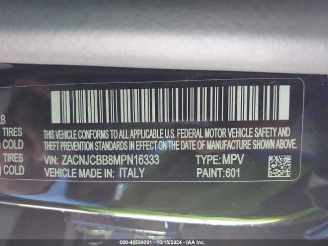 ZACNJCBB8MPN16333 Jeep Renegade Latitude Fwd