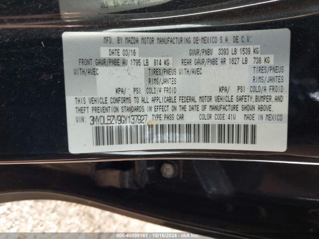 3MYDLBZV9GY137927 Scion IA