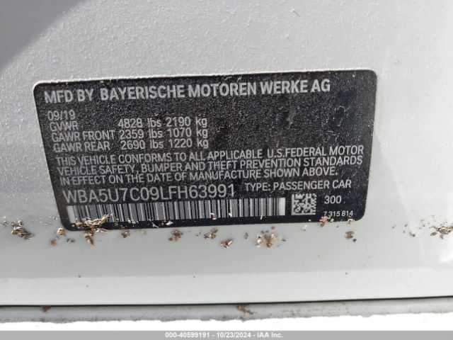 WBA5U7C09LFH63991 BMW 3 Series M340i