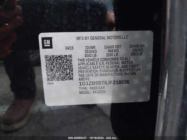 1G1ZB5ST6JF218036 Chevrolet Malibu 1ls