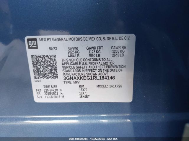 2024 CHEVROLET EQUINOX 3GNAXKEG1RL184146 Photo 8