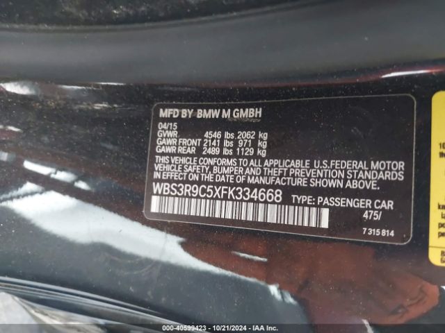 WBS3R9C5XFK334668 BMW M4