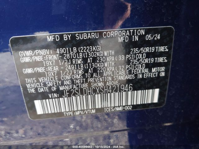 JF2SLDHCXSH421946 Subaru Forester Sport