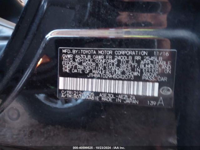 JTHBA1D29H5042073 Lexus IS 200T
