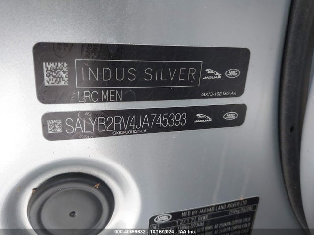 SALYB2RV4JA745393 Land Rover Range Rover Velar P380 S