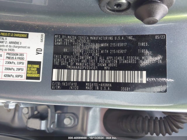 Toyota Corolla Cross L 2023 7MUAAAAG0PV054561 Image 9