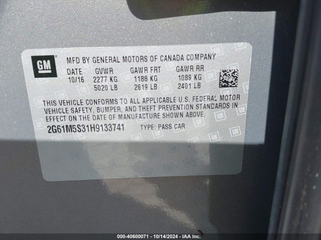 2G61M5S31H9133741 Cadillac XTS LUXURY
