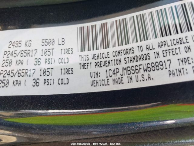1C4PJMBS6FW688917 Jeep Cherokee Trailhawk