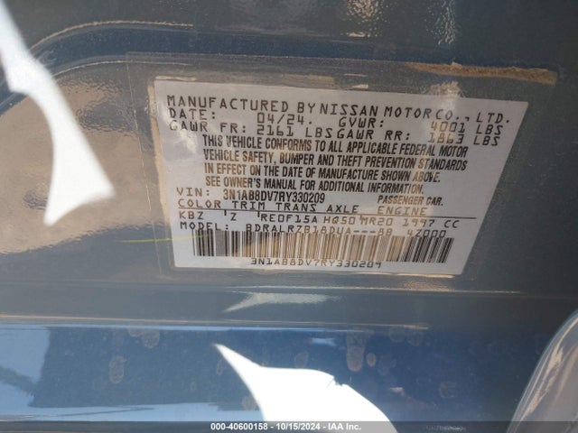 Nissan Sentra Sr Xtronic Cvt 2024 3N1AB8DV7RY330209 Image 9