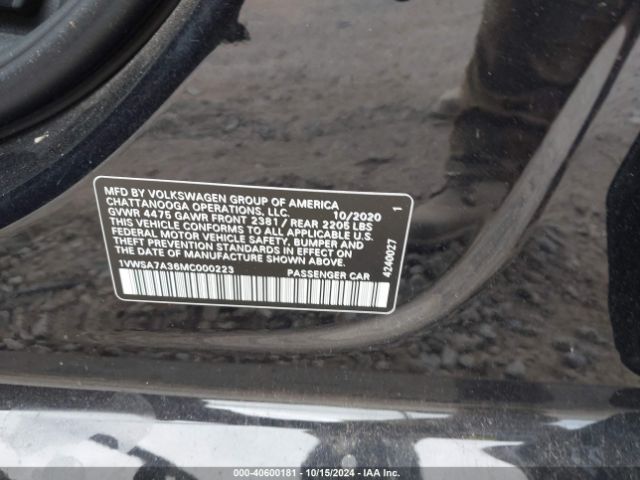 1VWSA7A36MC000223 Volkswagen Passat 2.0t Se