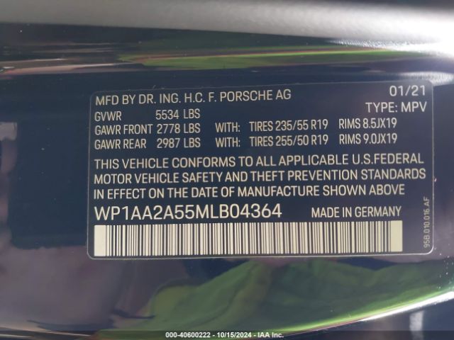2021 PORSCHE MACAN WP1AA2A55MLB04364 Photo 8