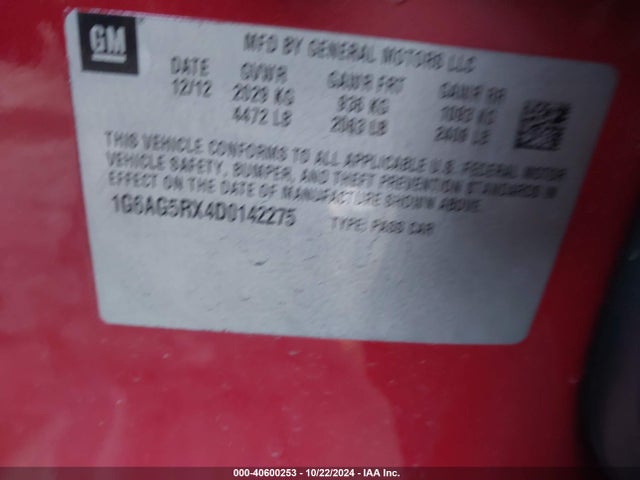 2013 CADILLAC ATS 1G6AG5RX4D0142275 Photo 8