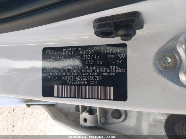 Hyundai ACCENT SE 2016 KMHCT4AE9GU956789 Image 9