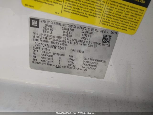 3GCPCPEH6FG122461 Chevrolet Silverado 1500 Ls