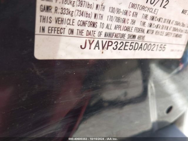 2013 YAMAHA XVS1300 JYAVP32E5DA002155 Photo 9