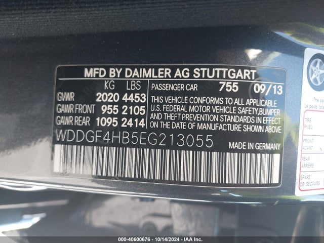 WDDGF4HB5EG213055 Mercedes-Benz C 250 Luxury/sport