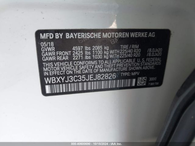 WBXYJ3C35JEJ82826 BMW X2 Sdrive28i
