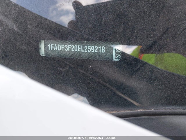 Ford FOCUS SE 2014 1FADP3F20EL259218 Image 9