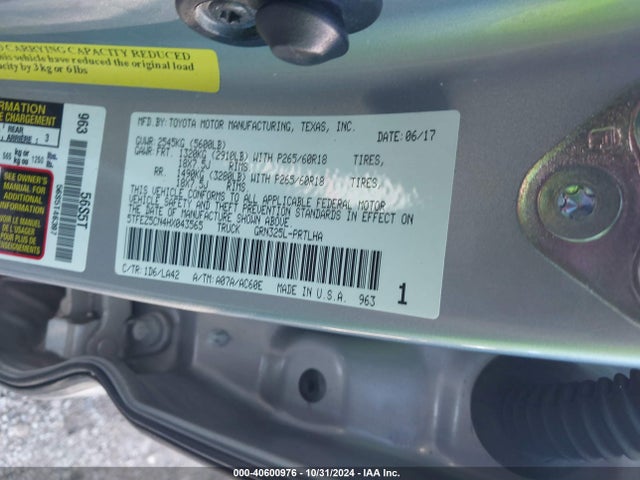 5TFEZ5CN4HX043565 Toyota Tacoma Limited