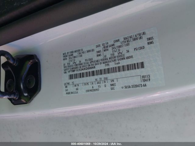 1FTMF1C53KKD00068 Ford F-150 Xl