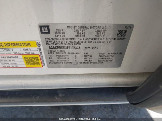 5GAKRBKD3FJ197373 Buick Enclave Leather