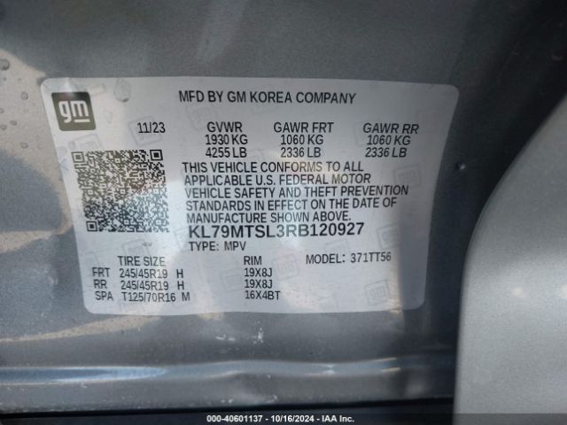 KL79MTSL3RB120927 Chevrolet Trailblazer Fwd Rs