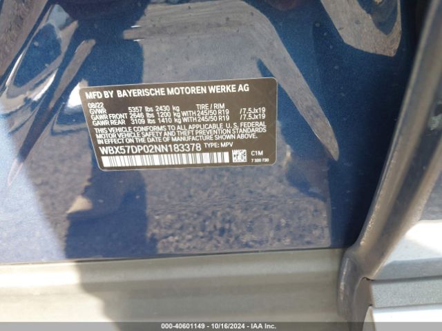 2022 BMW X3 WBX57DP02NN183378 Photo 8