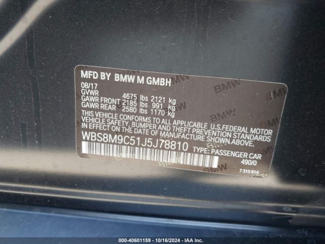 WBS8M9C51J5J78810 BMW M3 Cs