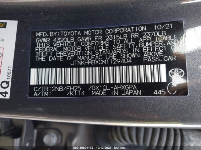 JTNKHMBX0M1129404 Toyota C-hr Nightshade Edition