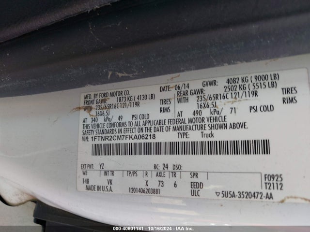 Ford Transit-250 2015 1FTNR2CM7FKA06218 Image 9