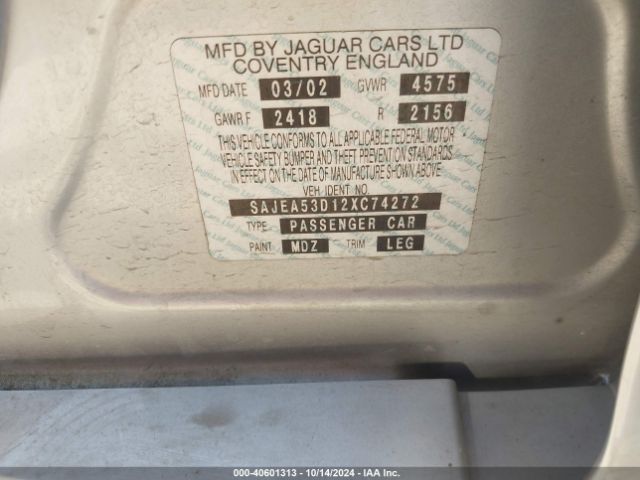 2002 JAGUAR X-TYPE SAJEA53D12XC74272 Photo 8