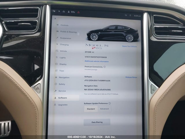 2013 TESLA MODEL S 5YJSA1DPXDFP05639 Photo 6