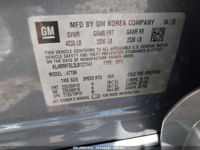 2020 BUICK ENCORE GX KL4MMFSL3LB121141 Photo 8