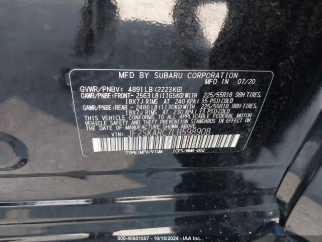 JF2SKARC7LH598908 Subaru Forester Sport
