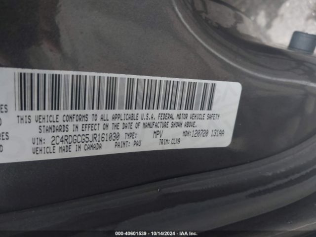 2C4RDGCG5JR161030 Dodge Grand Caravan Sxt