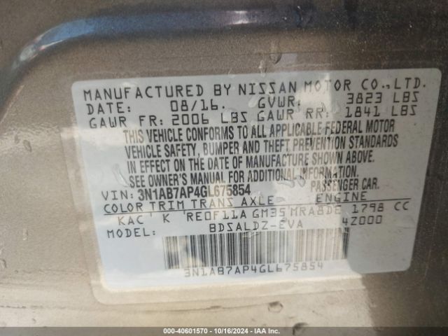 3N1AB7AP4GL675854 Nissan SENTRA SV
