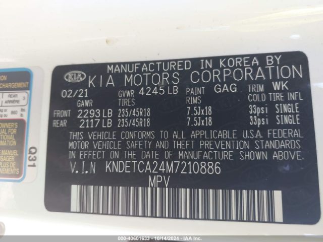 KNDETCA24M7210886 KIA Seltos Sx Turbo