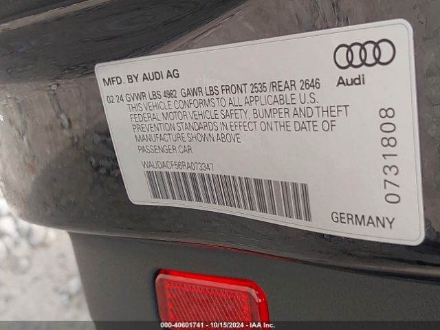 WAUDACF56RA073347 Audi A5 Sportback Premium 45 Tfsi S Line Quattro S Tronic