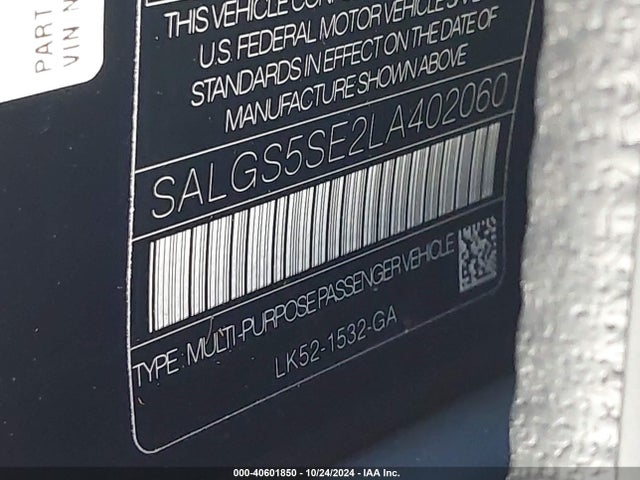 Land Rover Range Rover Supercharged 2020 SALGS5SE2LA402060 Image 9