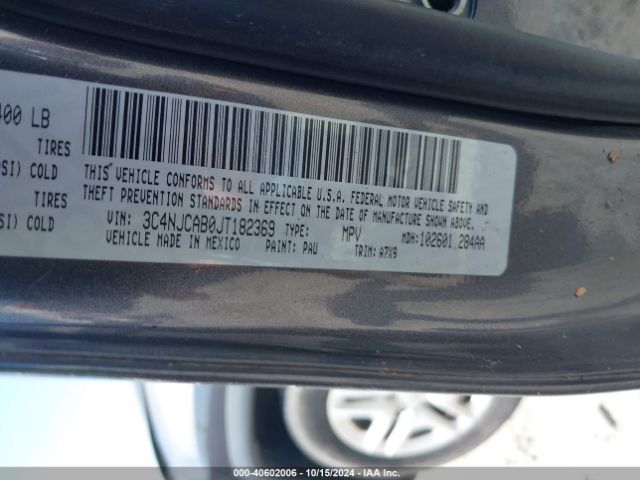 3C4NJCAB0JT182369 Jeep Compass Sport Fwd